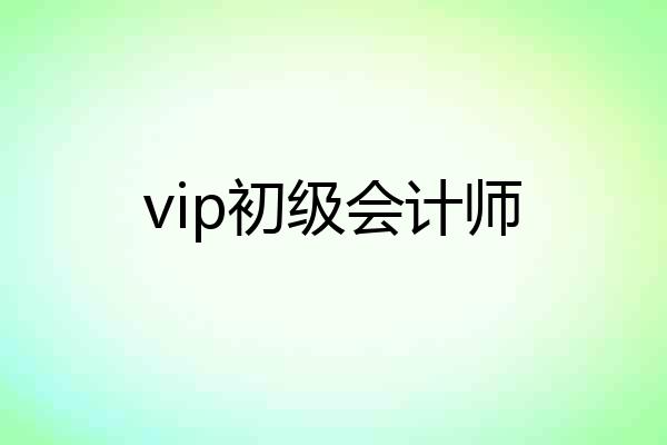 vip初级会计师