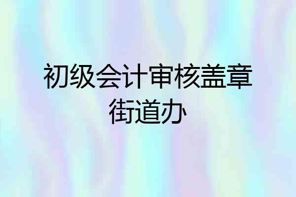 初级会计审核盖章街道办