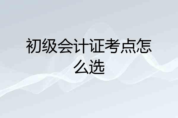 初级会计证考点怎么选