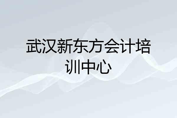 武汉新东方会计培训中心