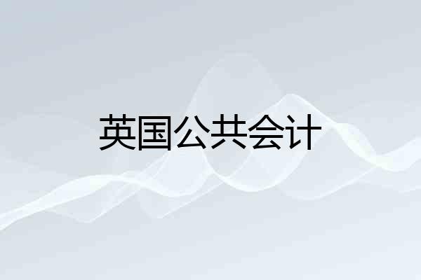 英国公共会计