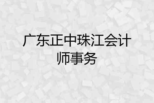 广东正中珠江会计师事务