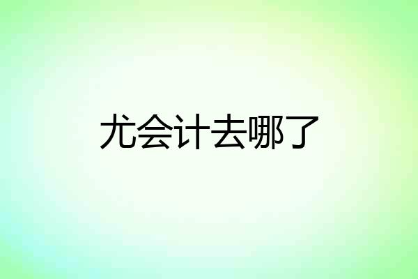 尤会计去哪了