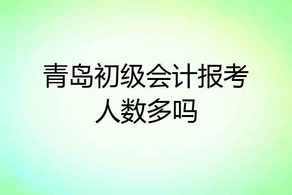 青岛初级会计报考人数多吗