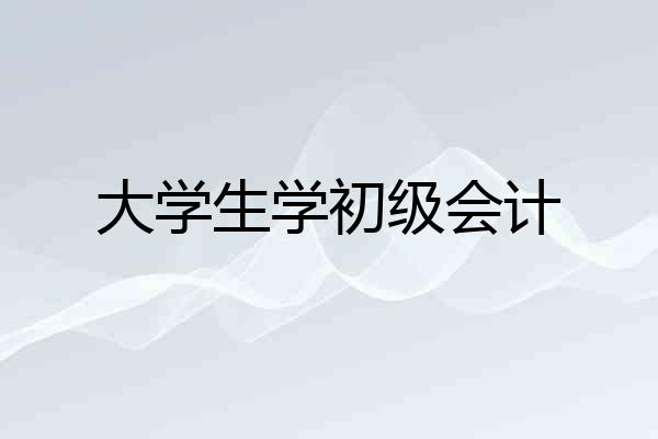 大学生学初级会计
