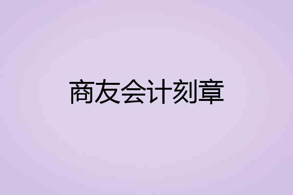 商友会计刻章