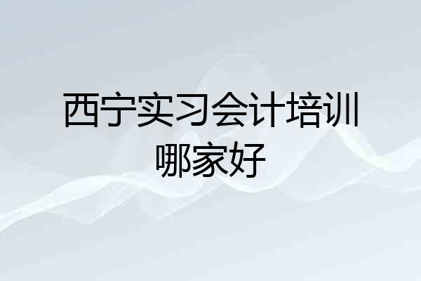 西宁实习会计培训哪家好