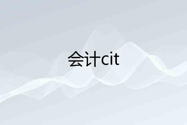 会计cit