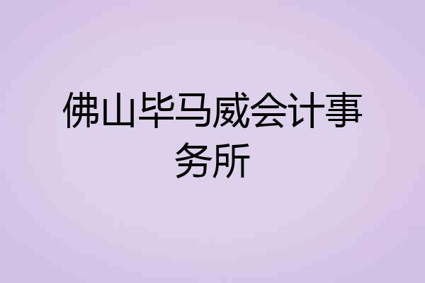 佛山毕马威会计事务所