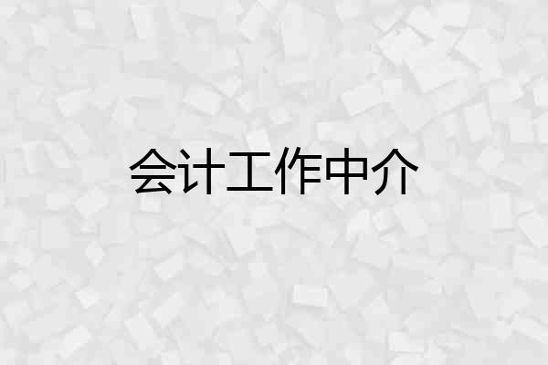 会计工作中介