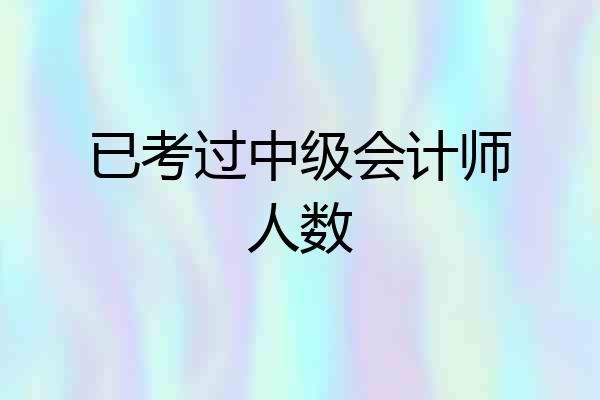 已考过中级会计师人数