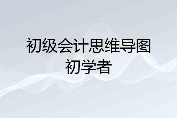 初级会计思维导图初学者