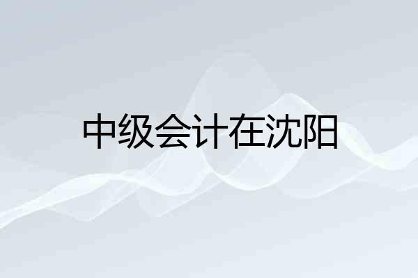 中级会计在沈阳