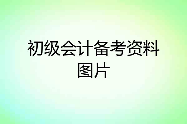 初级会计备考资料图片