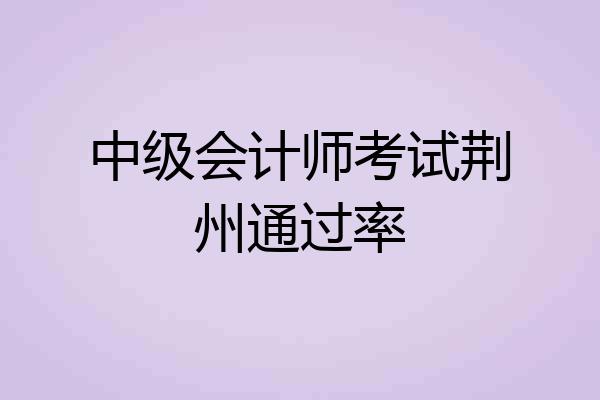 中级会计师考试荆州通过率