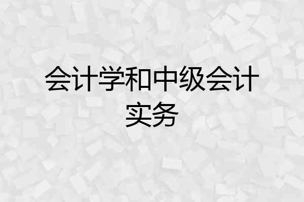 会计学和中级会计实务