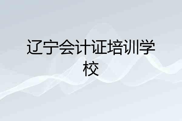 辽宁会计证培训学校