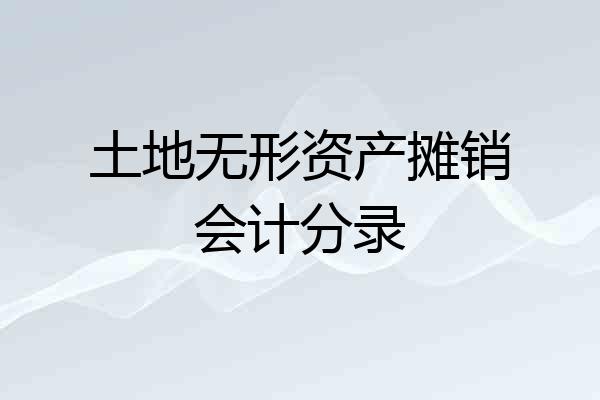 土地无形资产摊销会计分录