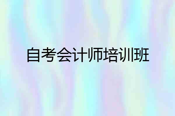 自考会计师培训班
