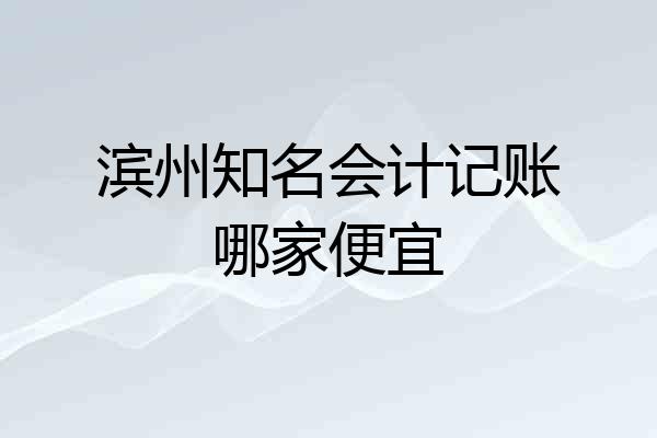 滨州知名会计记账哪家便宜