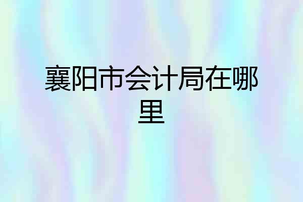 襄阳市会计局在哪里