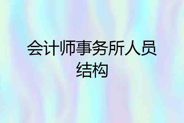 会计师事务所人员结构