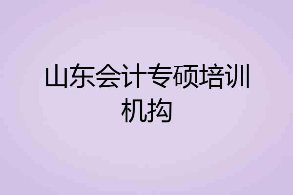 山东会计专硕培训机抅
