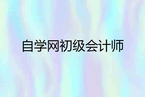 自学网初级会计师