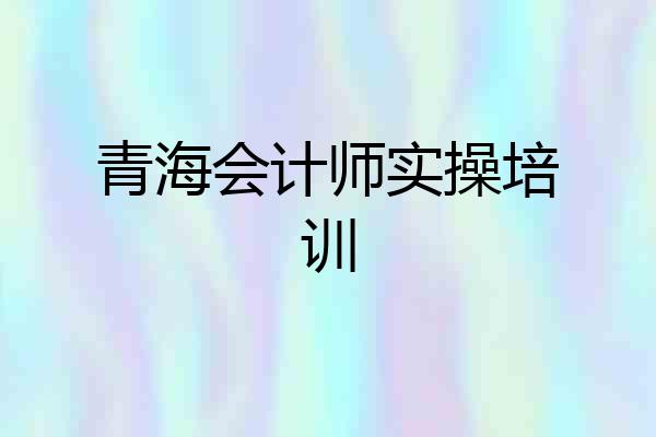 青海会计师实操培训