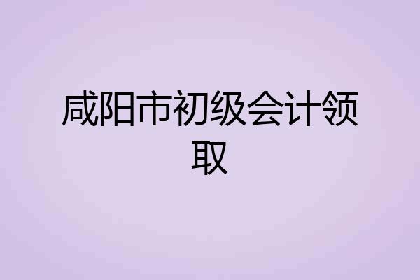 咸阳市初级会计领取