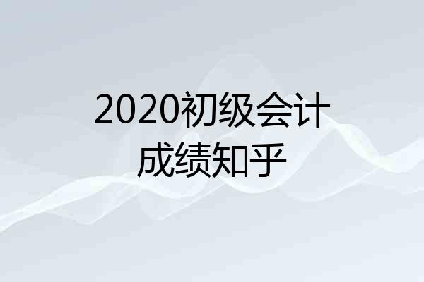 2020初级会计成绩知乎