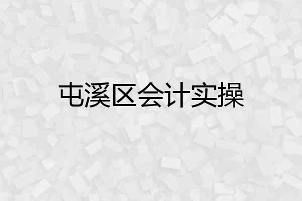 屯溪区会计实操