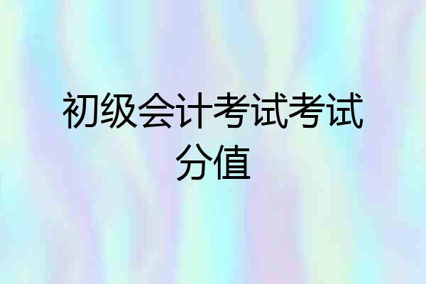 初级会计考试考试分值