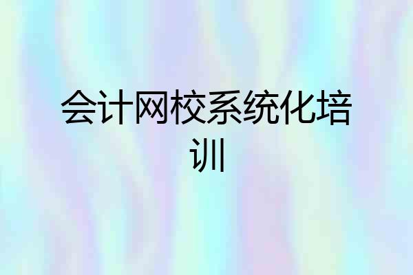 会计网校系统化培训