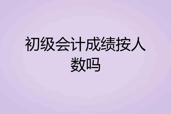 初级会计成绩按人数吗