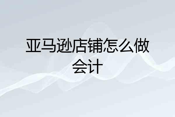 亚马逊店铺怎么做会计