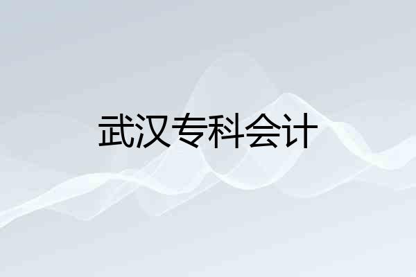 武汉专科会计