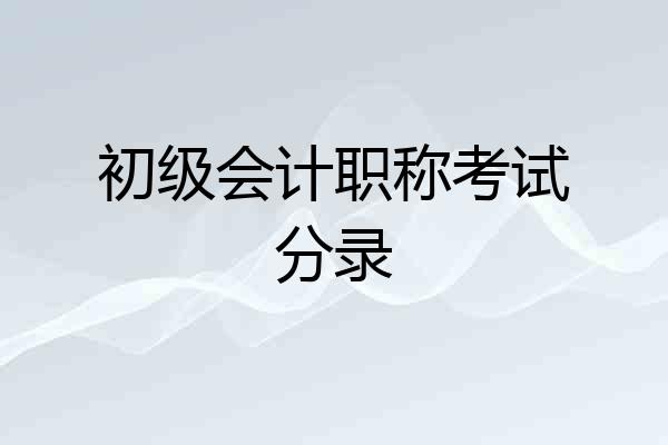 初级会计职称考试分录