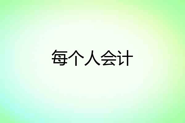 每个人会计