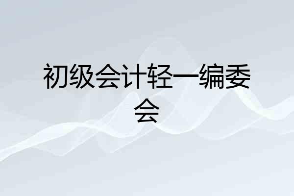 初级会计轻一编委会