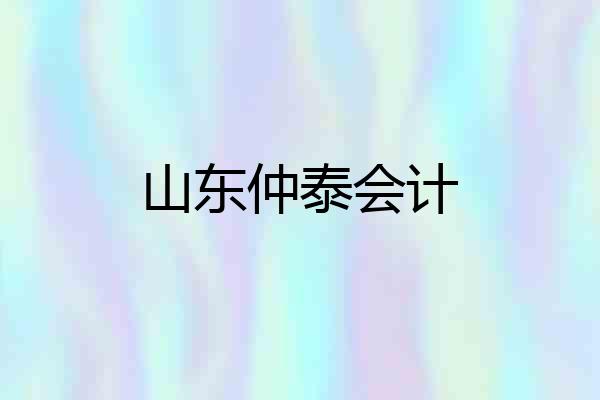 山东仲泰会计