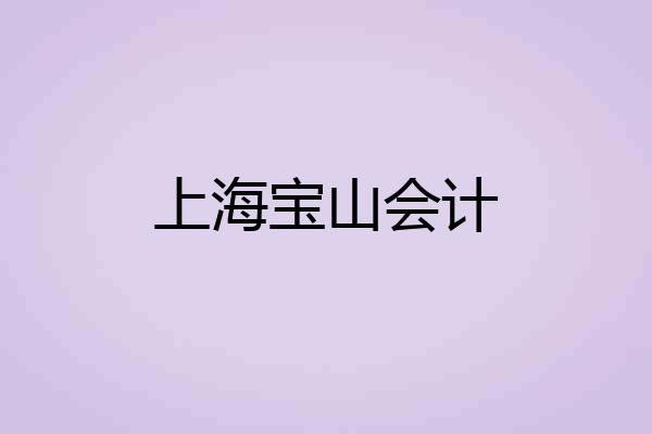 上海宝山会计