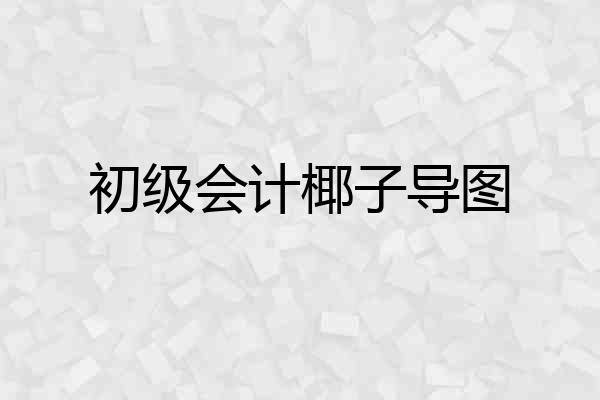 初级会计椰子导图