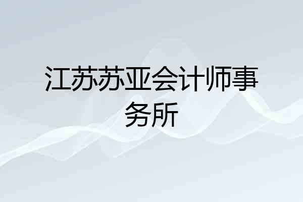 江苏苏亚会计师事务所