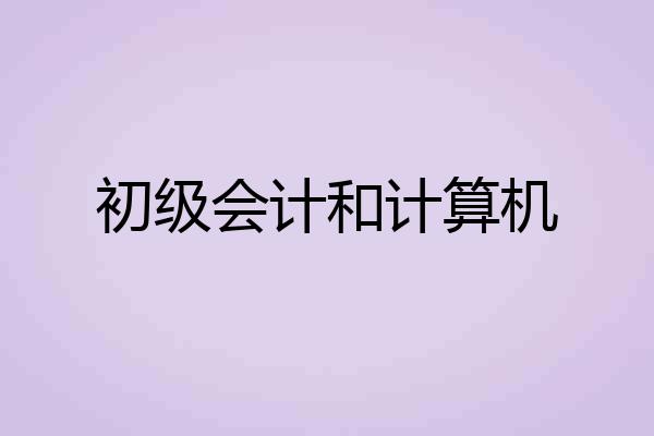 初级会计和计算机