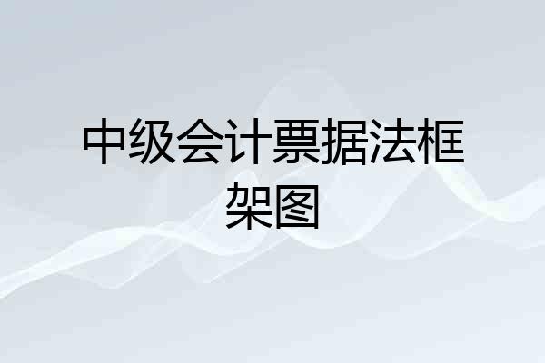 中级会计票据法框架图