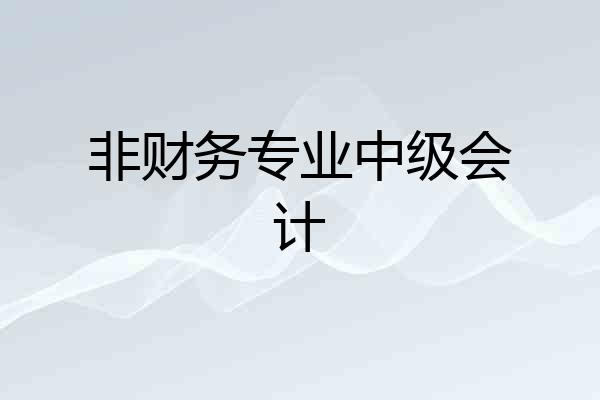 非财务专业中级会计