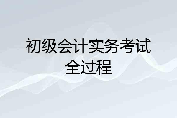 初级会计实务考试全过程
