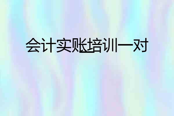 会计实账培训一对一