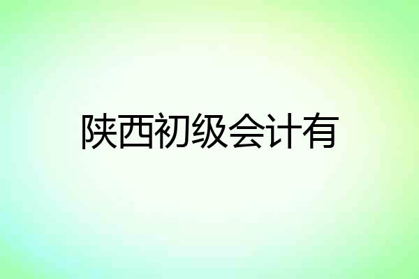 陕西初级会计有